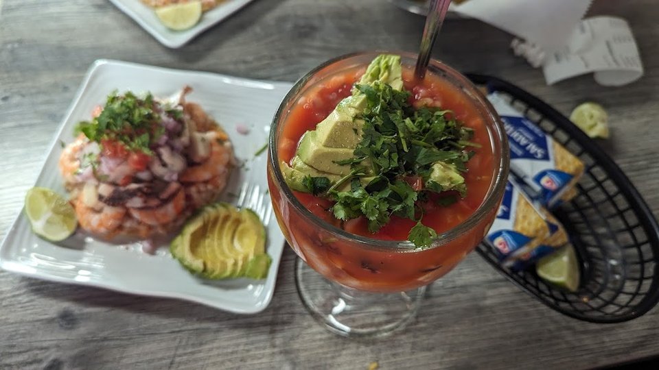 Coctel Campechana and Tostada Mixta